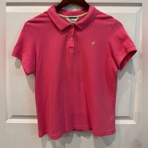 Lilly Pulitzer White Label Vintage Stretch Polo Pink Women’s Size L